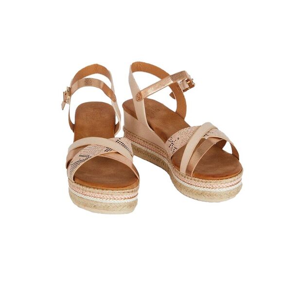 Good For The Sole Womens/Ladies Amber Wide Wedge Sandals / Blush - Picture 1 of 4